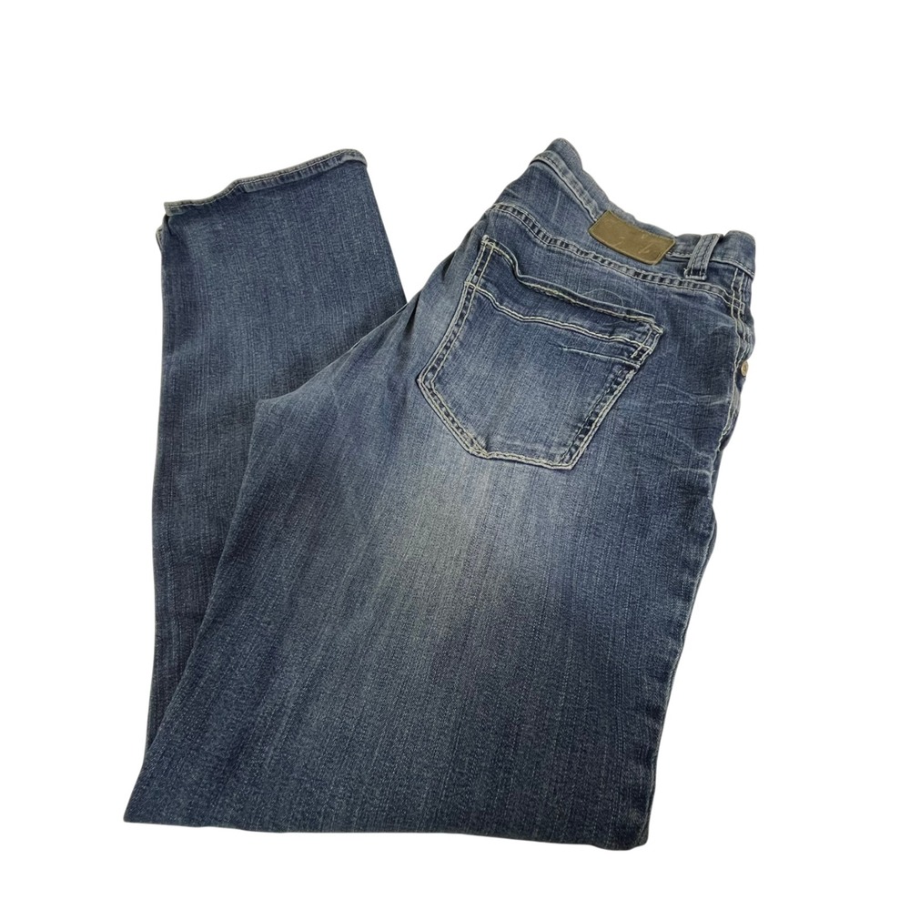 BKE‎ Derek Straight Jeans Mens 36S Blue Distressed